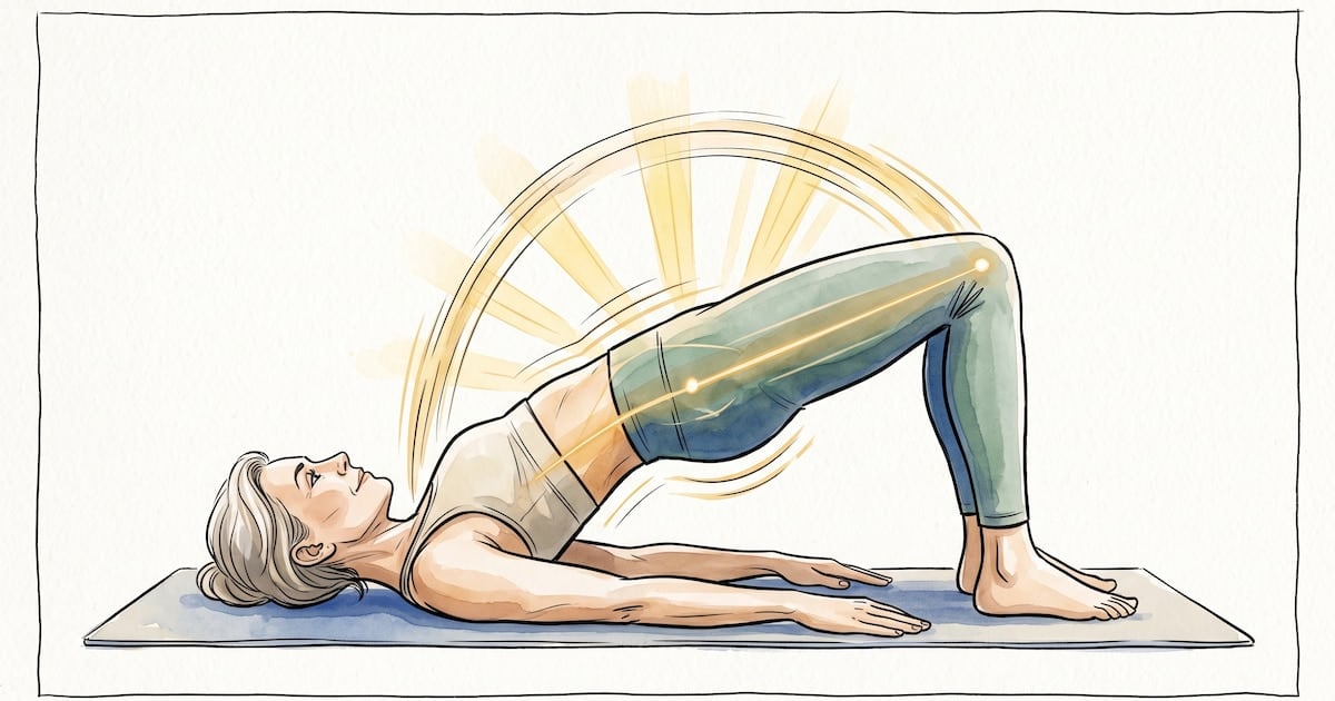 Plancha con rodillas apoyadas y puente: dos aliados para un abdomen firme después de los 50