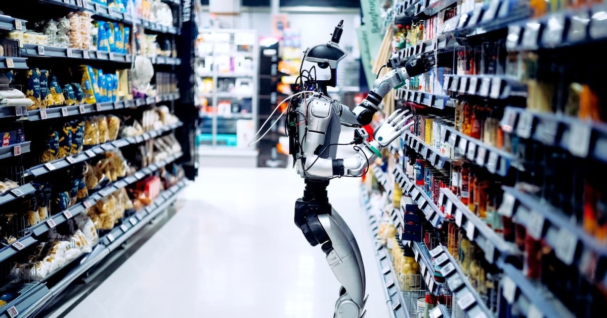 La góndola la arma la máquina: Dinamarca entrena robots para reponer mercadería de madrugada